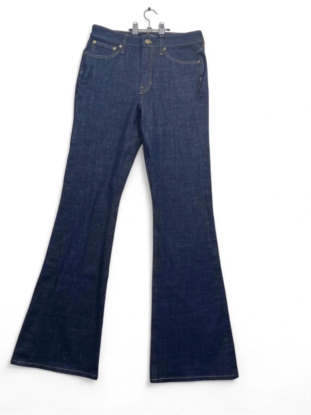 J. Crew Dark Blue High-Rise Flare Jeans